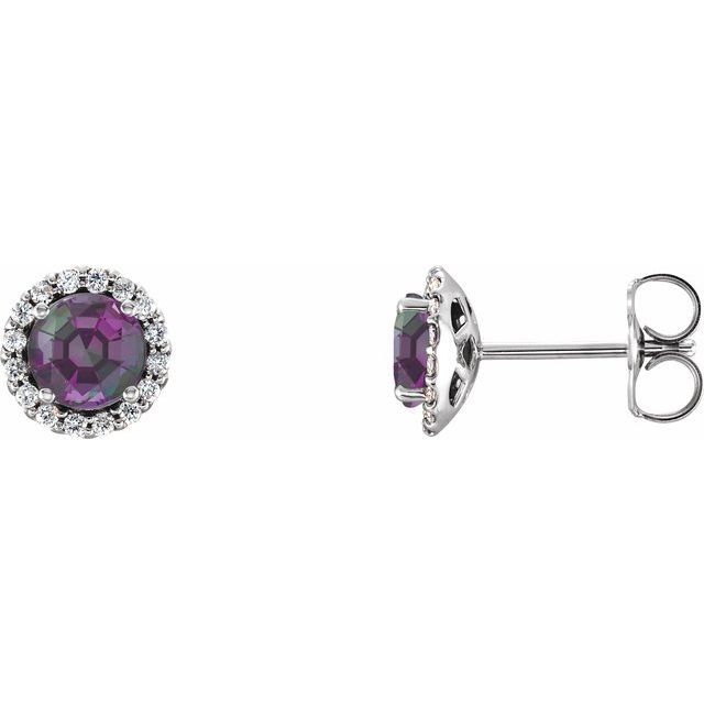 14K White Gold|Natural Blue Sapphire|4 mm