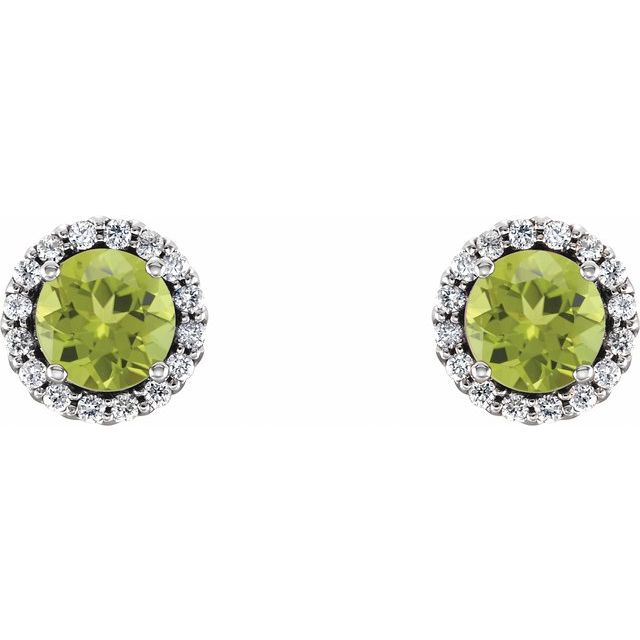 14k-white--natural-peridot-&-1/10-ctw-natural-diamond-earrings