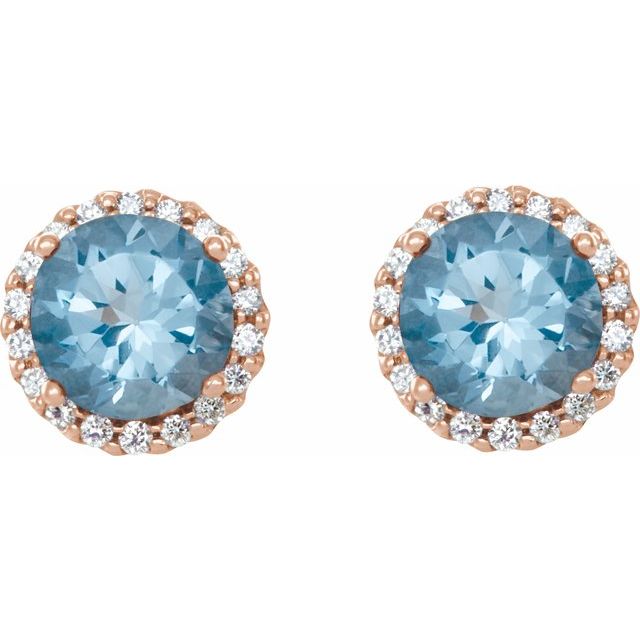14K White Gold|Natural Blue Sapphire|4 mm