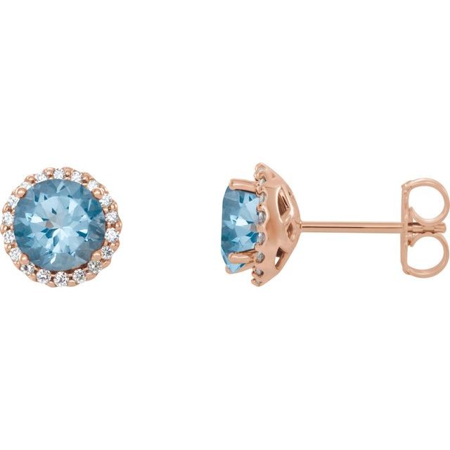 14K White Gold|Natural Blue Sapphire|4 mm