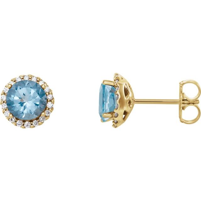 14K White Gold|Natural Blue Sapphire|4 mm