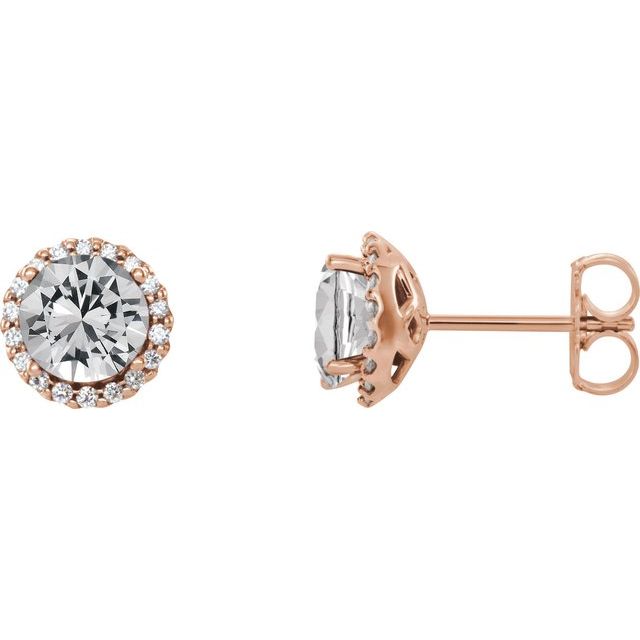 14K White Gold|Natural Blue Sapphire|4 mm