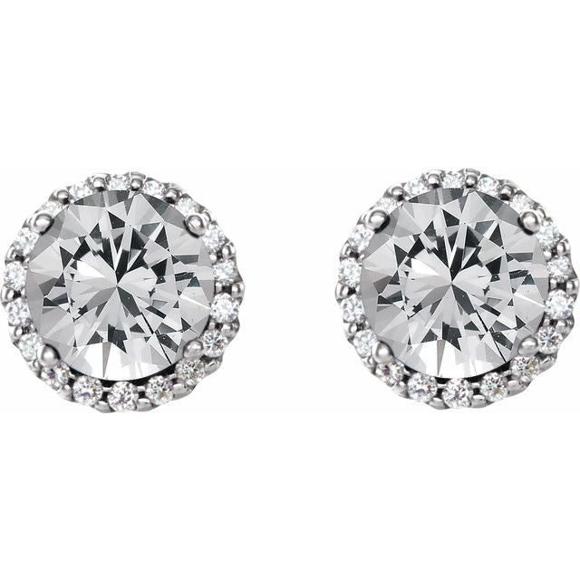 14K White Gold|Natural Blue Sapphire|4 mm