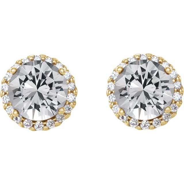 14K White Gold|Natural Blue Sapphire|4 mm