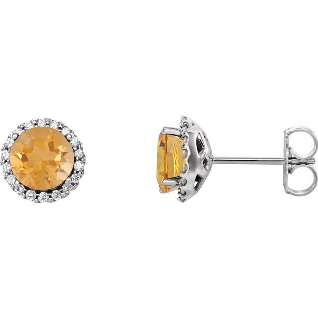 14K White Gold|Natural Blue Sapphire|4 mm
