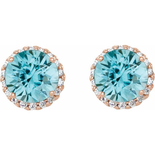 14K White Gold|Natural Blue Sapphire|4 mm