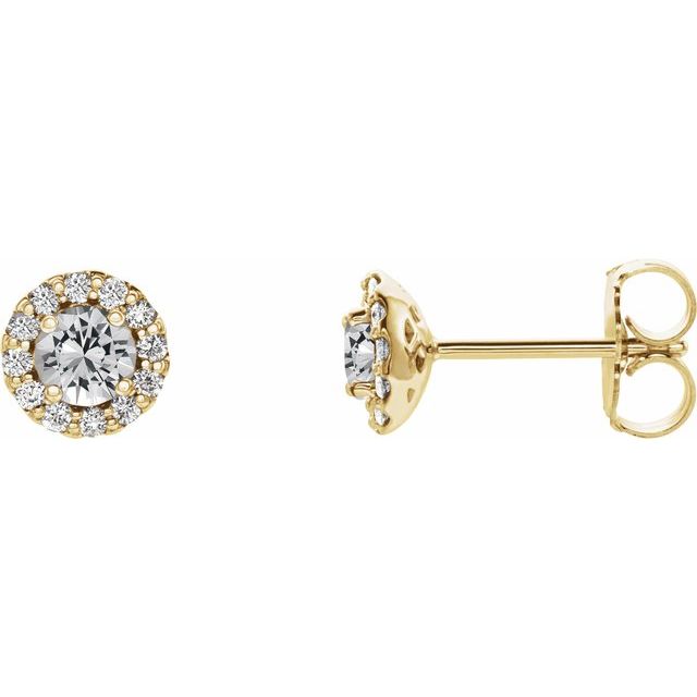14K White Gold|Natural Blue Sapphire|4 mm