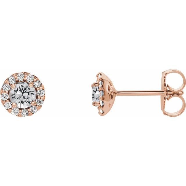 14K White Gold|Natural Blue Sapphire|4 mm