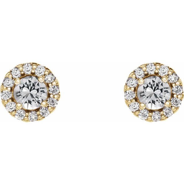 14K White Gold|Natural Blue Sapphire|4 mm