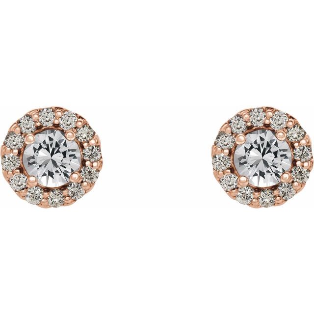 14K White Gold|Natural Blue Sapphire|4 mm