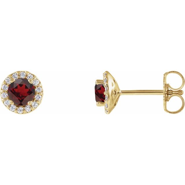 14K White Gold|Natural Blue Sapphire|4 mm