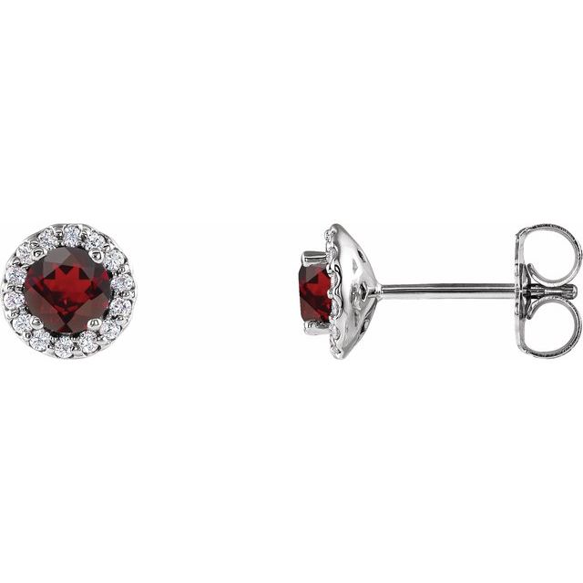 14K White Gold|Natural Blue Sapphire|4 mm