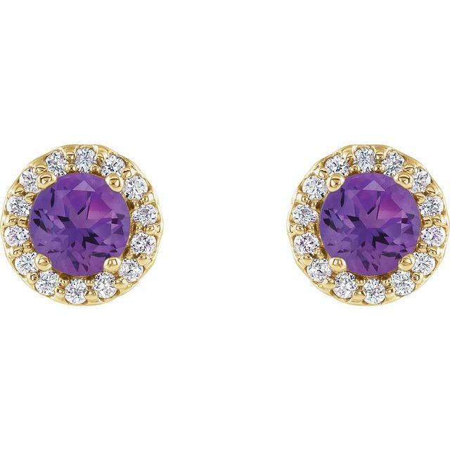 14K White Gold|Natural Blue Sapphire|4 mm