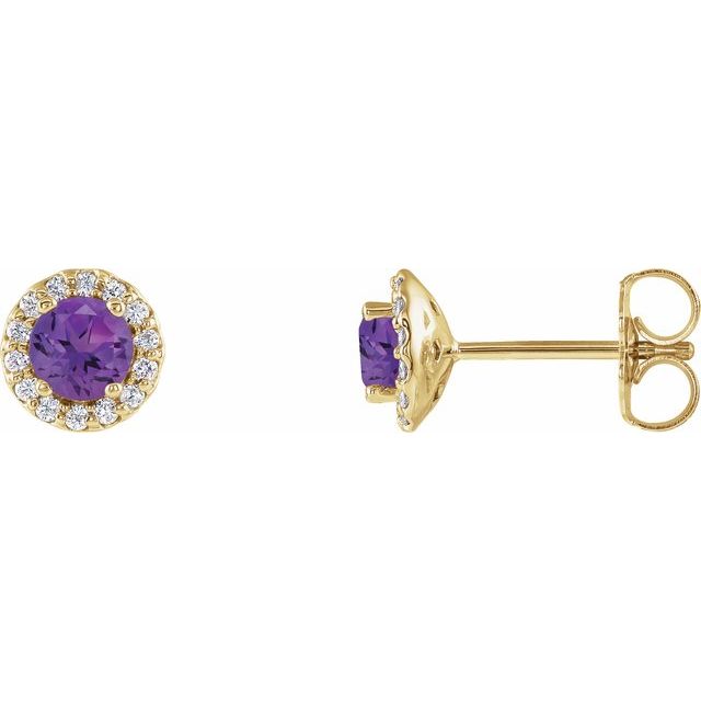14K White Gold|Natural Blue Sapphire|4 mm