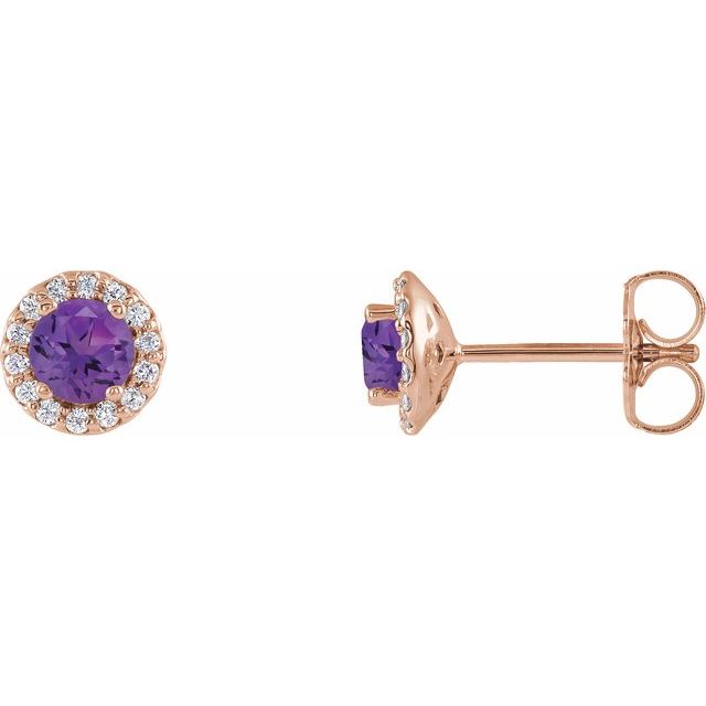 14K White Gold|Natural Blue Sapphire|4 mm