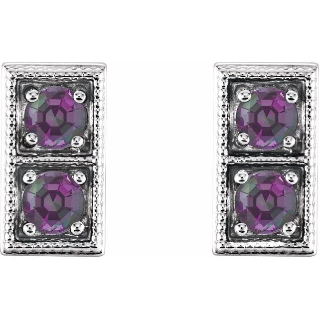 14k-white-lab-grown-alexandrite-two-stone-earrings