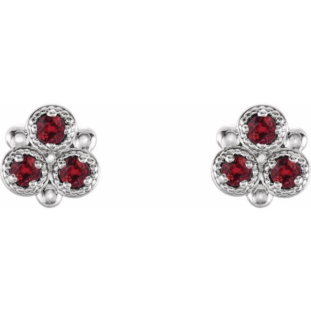 14k-white-natural-ruby-three-stone-earrings