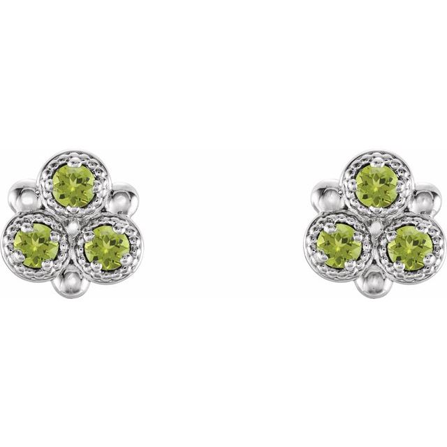 14k-white-natural-peridot-three-stone-earrings