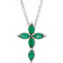 14k-white-lab-grown-emerald-cross-16-18"-necklace