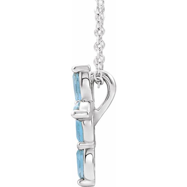 14k-white-natural-aquamarine-cross-16-18"-necklace