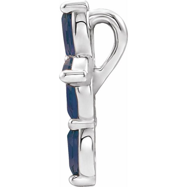 14k-white-natural-blue-sapphire-cross-pendant