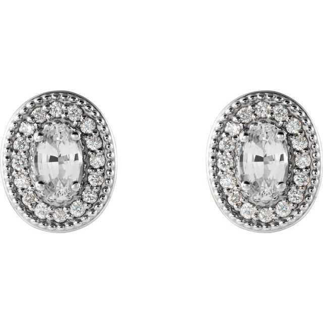 14k-white--natural-white-sapphire-&-1/8-ctw-natural-diamond-halo-style-earrings