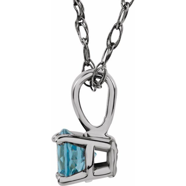 14k-white--natural-swiss-blue-topaz-youth-solitaire-14"-necklace