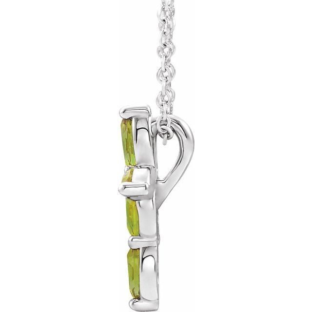 14k-white-natural-peridot-cross-16-18"-necklace