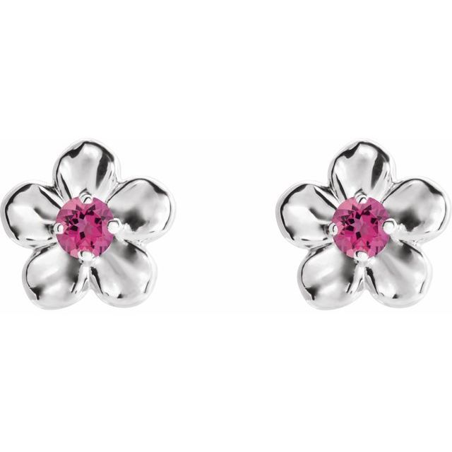 14k-white-imitation-pink-tourmaline-october-birthstone-flower-earrings