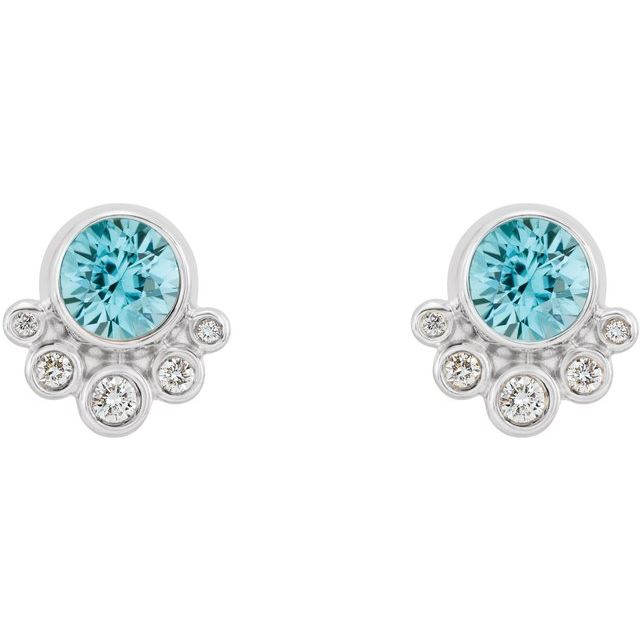 14k-white-natural-blue-zircon-&-1/8-ctw-natural-diamond-earrings