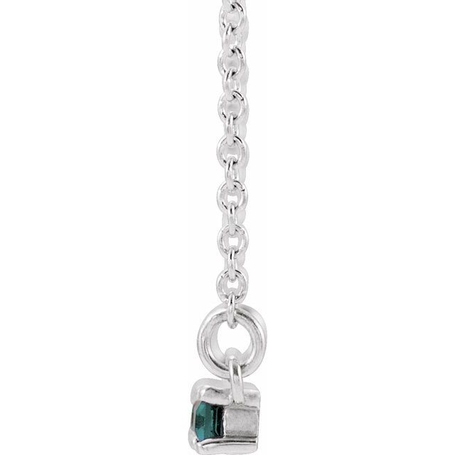 14k-white-lab-grown-alexandrite-&-1/6-ctw-natural-diamond-bar-16-18"-necklace
