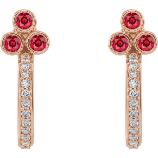 14k-rose-natural-ruby-&-1/4-ctw-natural-diamond-j-hoop-earrings