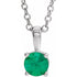 sterling-silver--imitation-emerald-16-18"-necklace