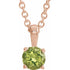 14k-rose--natural-peridot-16-18"-necklace
