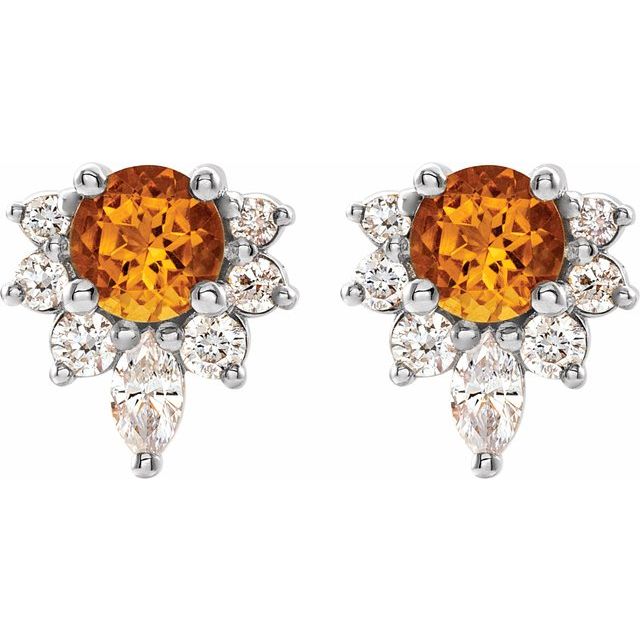 14k-white-natural-citrine-&-1/6-ctw-natural-diamond-earrings