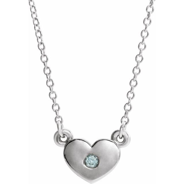 14k-white-natural-blue-zircon-heart-16"-necklace