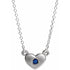 14k-white-lab-grown-blue-sapphire-heart-16"-necklace