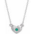 14k-white-lab-grown-emerald-heart-16"-necklace