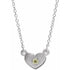 14k-white-natural-peridot-heart-16"-necklace