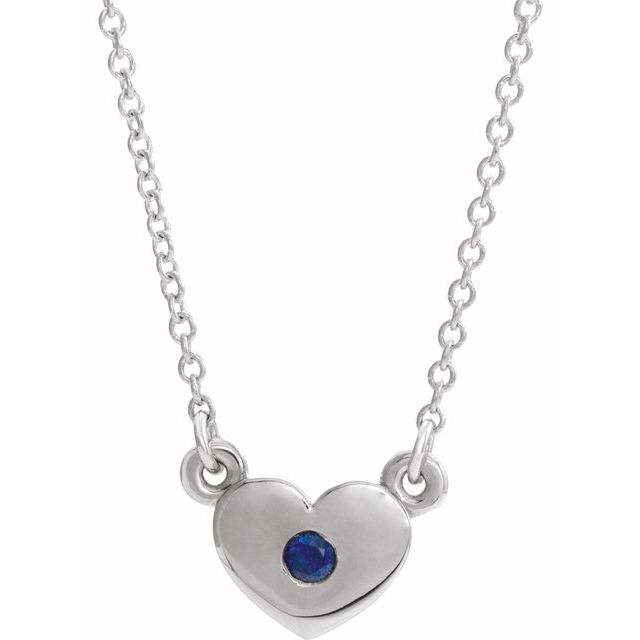 14k-white-natural-blue-sapphire-heart-16"-necklace