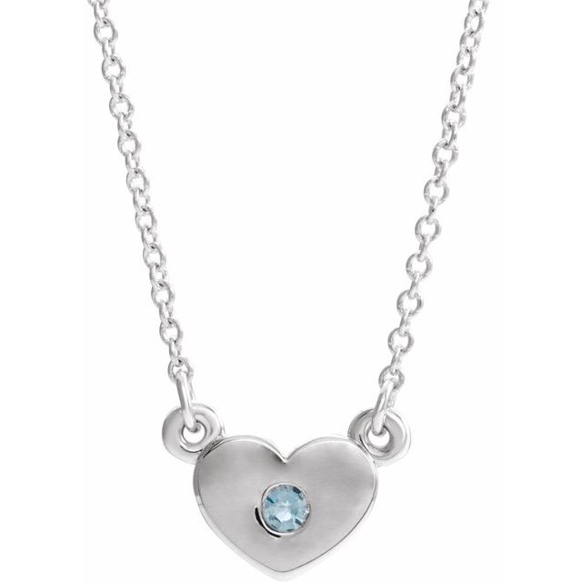 14k-white-natural-aquamarine-heart-16"-necklace