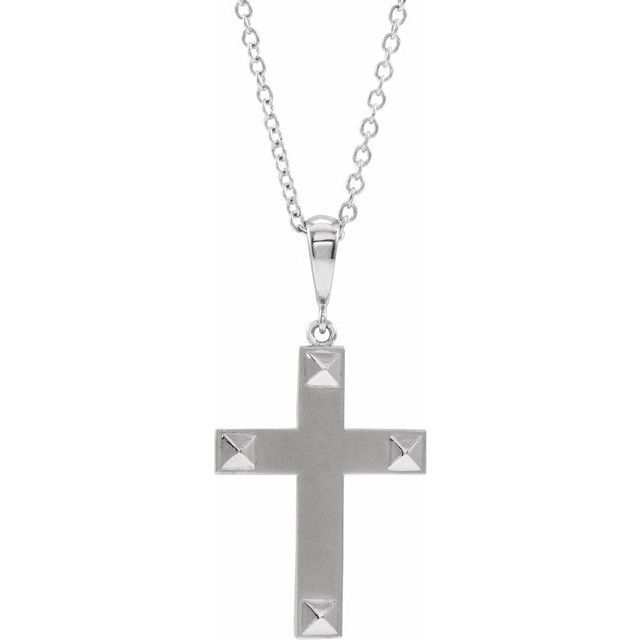 14k-white-cross-18"-necklace