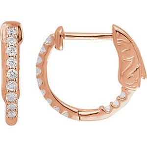 6 1/2 ct Diamond Inside-Outside Hinged Hoop Earrings