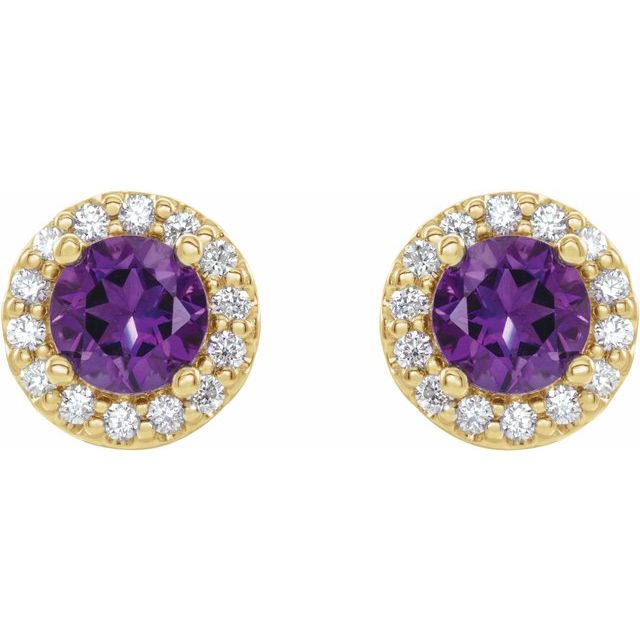 14K Yellow Gold|Natural Emerald|4 mm