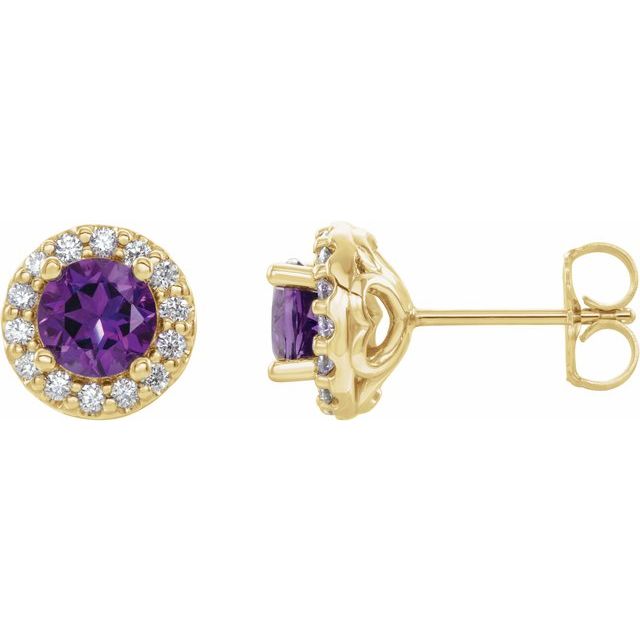 14K Yellow Gold|Natural Emerald|4 mm