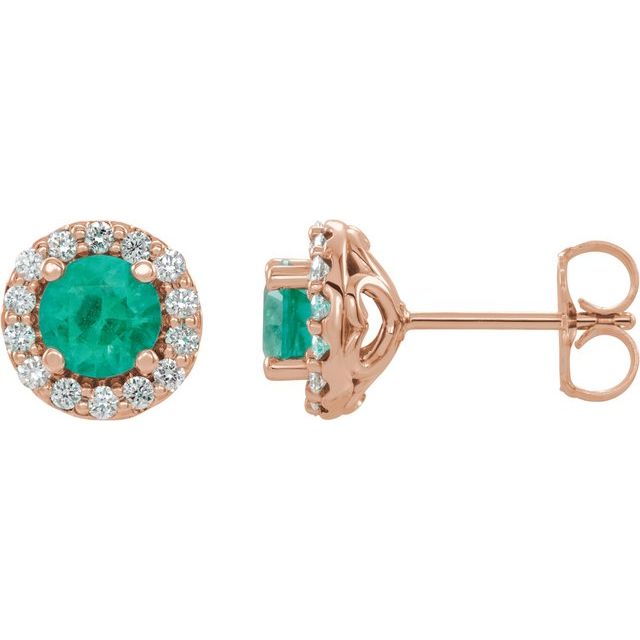 14K Yellow Gold|Natural Emerald|4 mm