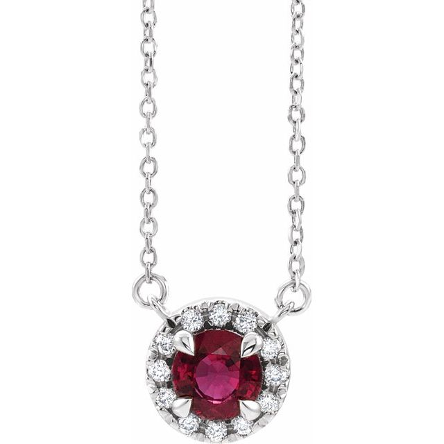14k-white--natural-ruby-&-.03-ctw-natural-diamond-16"-necklace