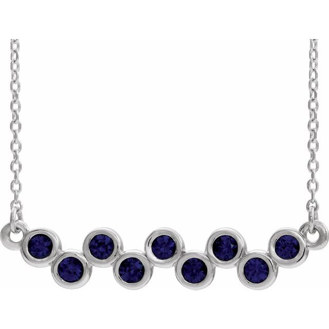 14k-white-natural-blue-sapphire-bezel-set-bar-16-18"-necklace