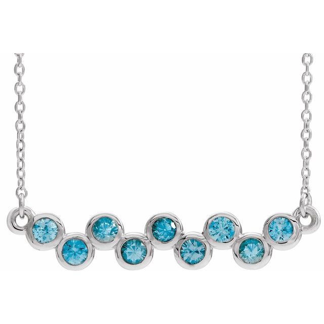 14k-white-natural-blue-zircon-bezel-set-bar-16-18"-necklace