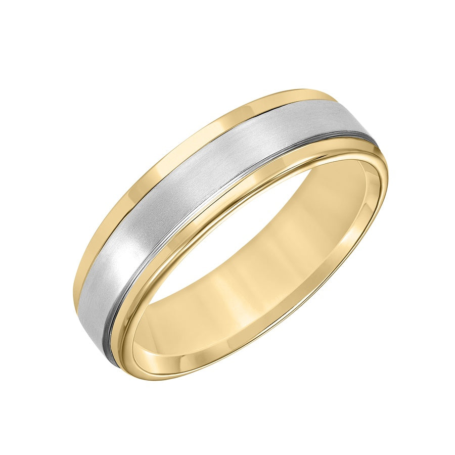 Featuring a stunning brushed finish and handsome round edges, this Comfort Fit wedding band fuses classic style with luxurious details
